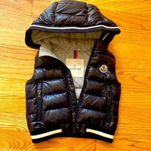 Moncler down vest for toddlers.
